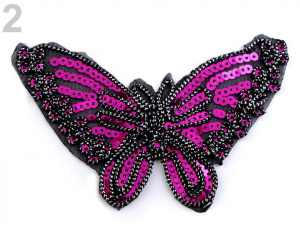 Nažehlovačka motýl s flitry