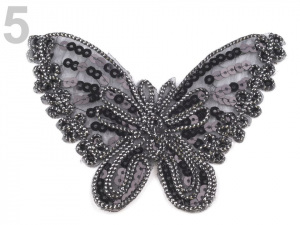 Nažehlovačka motýl s flitry