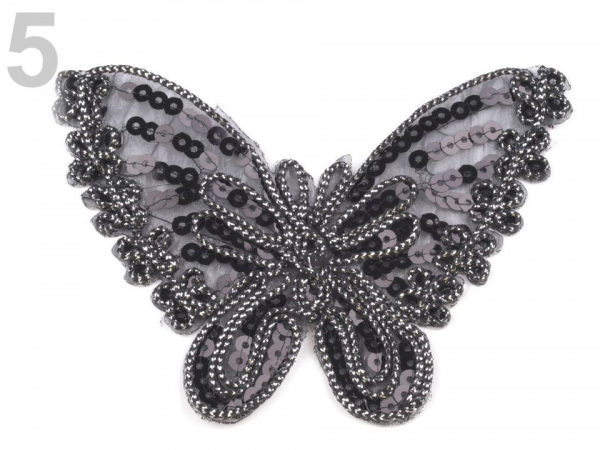 Nažehlovačka motýl s flitry