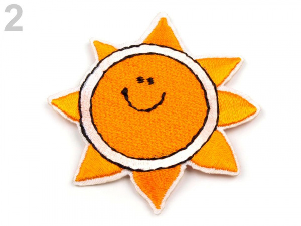 Nažehlovačka vyšívaná kačenka, sluníčko, muchomůrka