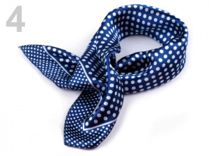 Saténový šátek s puntíky 47x47 cm