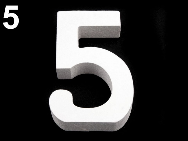 3D dekorace číslice, otazník, vykřičník výška 8 cm