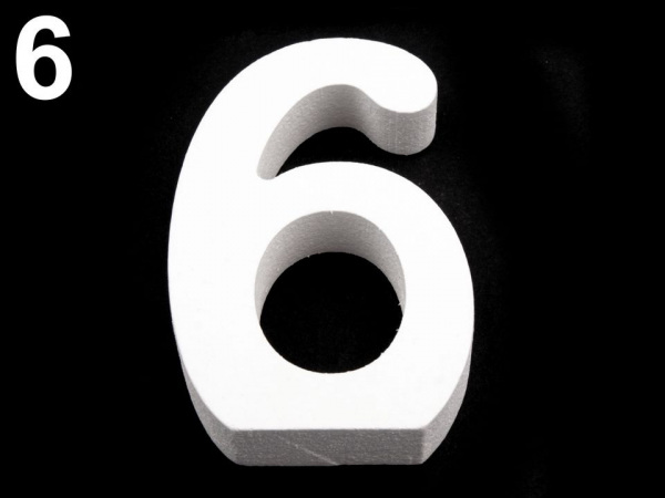 3D dekorace číslice, otazník, vykřičník výška 8 cm