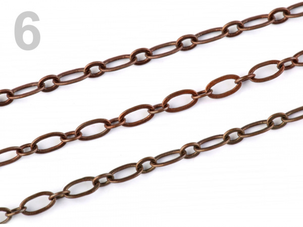 Řetízek mosazný 3x6 mm