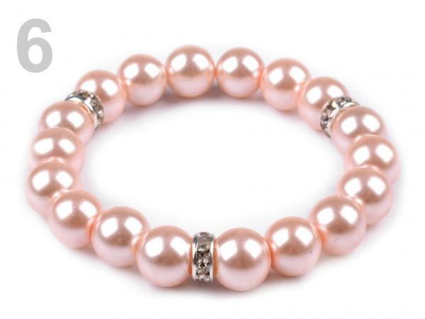 Pružný perlový náramek