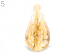 Skleněný přívěsek slza 17x32 mm