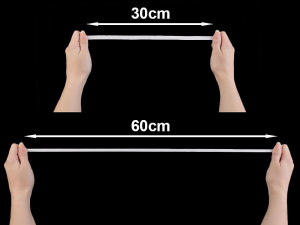 Prádlová pruženka na kartě šíře 9 mm