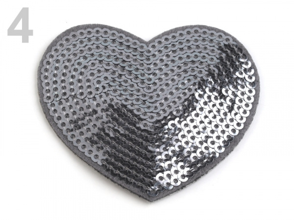 Nažehlovačka srdce s flitry