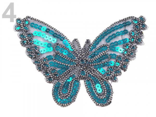 Nažehlovačka motýl s flitry