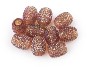 Plastové korálky s velkým průvlekem 13x15 mm