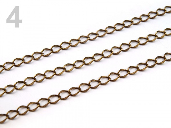Řetízek kovový 4x5 mm