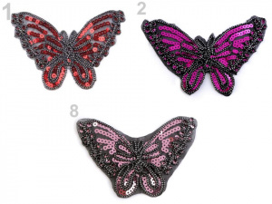 Nažehlovačka motýl s flitry