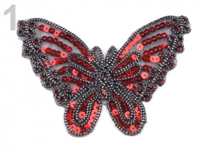 Nažehlovačka motýl s flitry