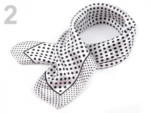 Saténový šátek s puntíky 47x47 cm