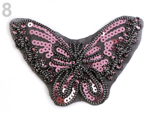 Nažehlovačka motýl s flitry