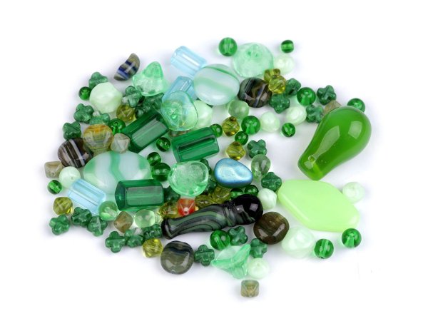 Skleněné korálky ramš mačkanice